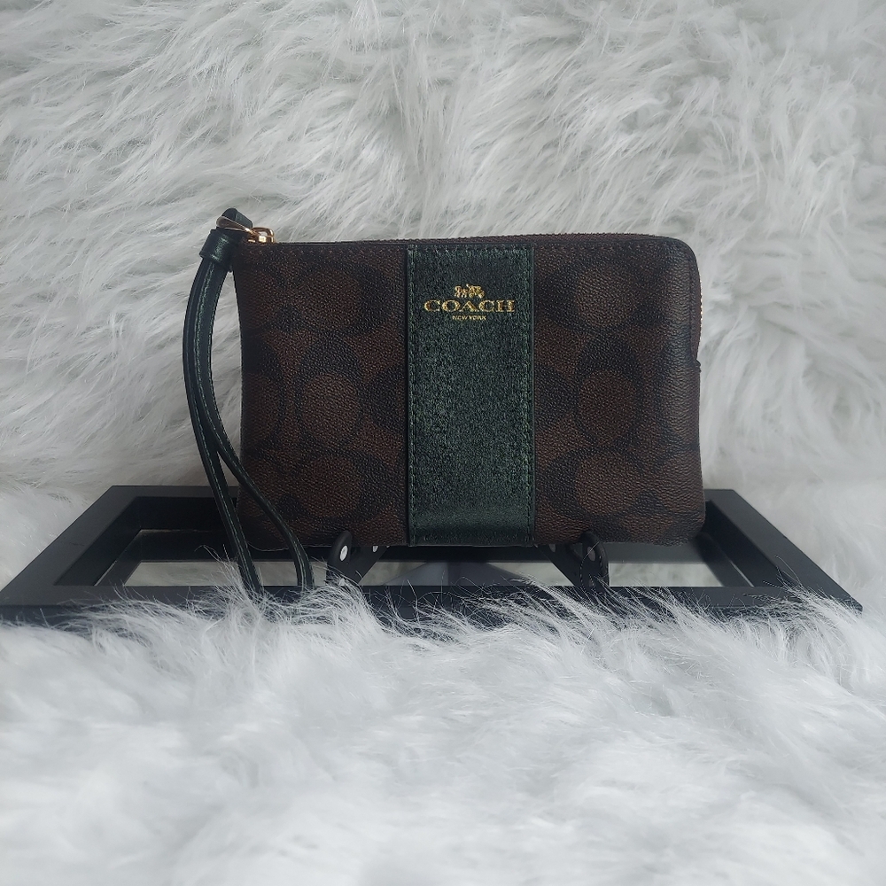Coach signature wristlet